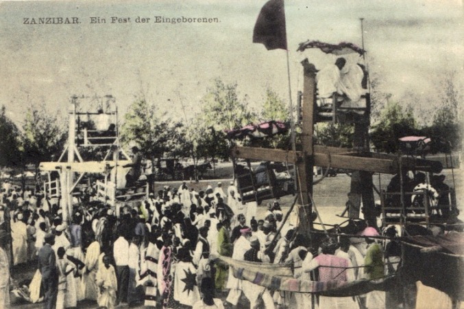 Antique postcard zanzibar